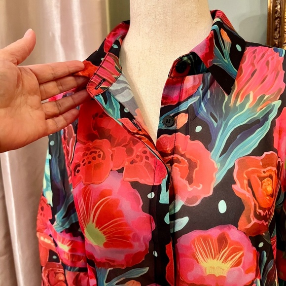 NWOT Farm Rio x Anthropologie Pleated Drop Waist Maxi Dress Size MEDIUM - Picture 9 of 9